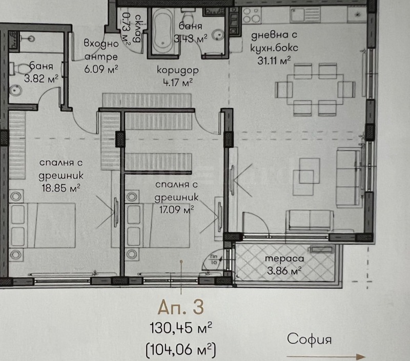 Продава 3-СТАЕН, гр. София, Драгалевци, снимка 14 - Апартаменти - 53112721