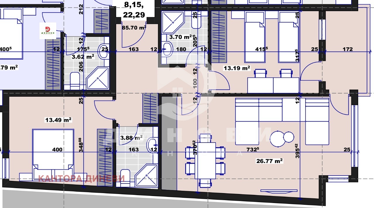 Продава 3-СТАЕН, гр. Стара Загора, Три чучура - север, снимка 4 - Апартаменти - 55687463