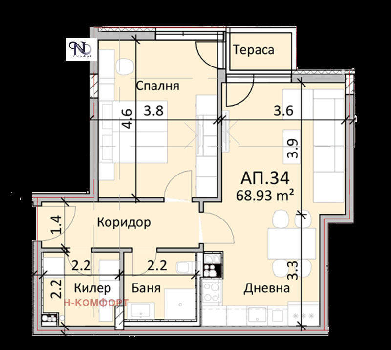 Продава 2-СТАЕН, гр. София, Люлин - център, снимка 3 - Aпартаменти - 47382624