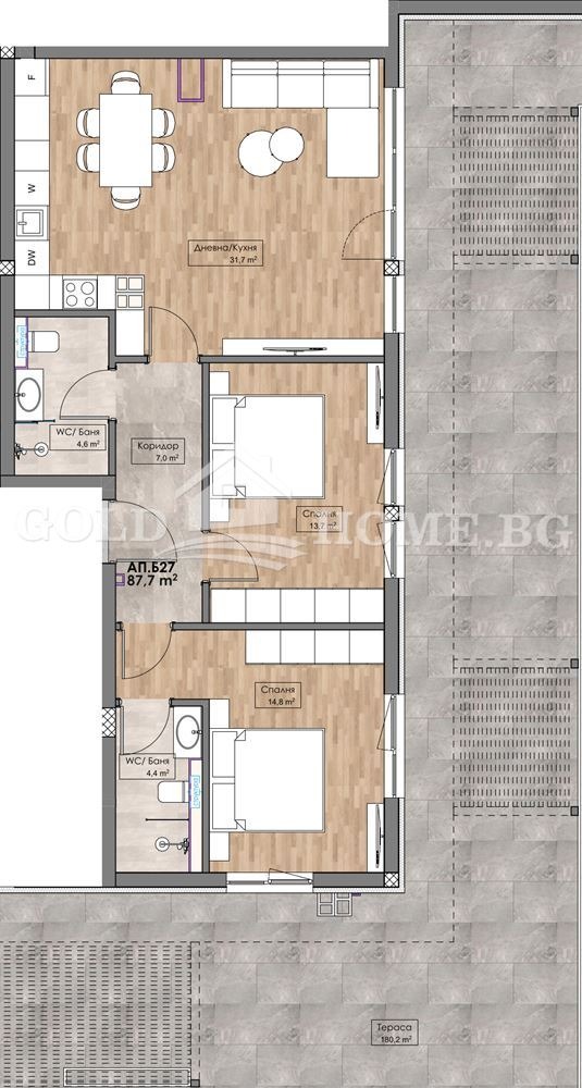 Продава 3-СТАЕН, гр. Пловдив, Кършияка, снимка 3 - Апартаменти - 52562263