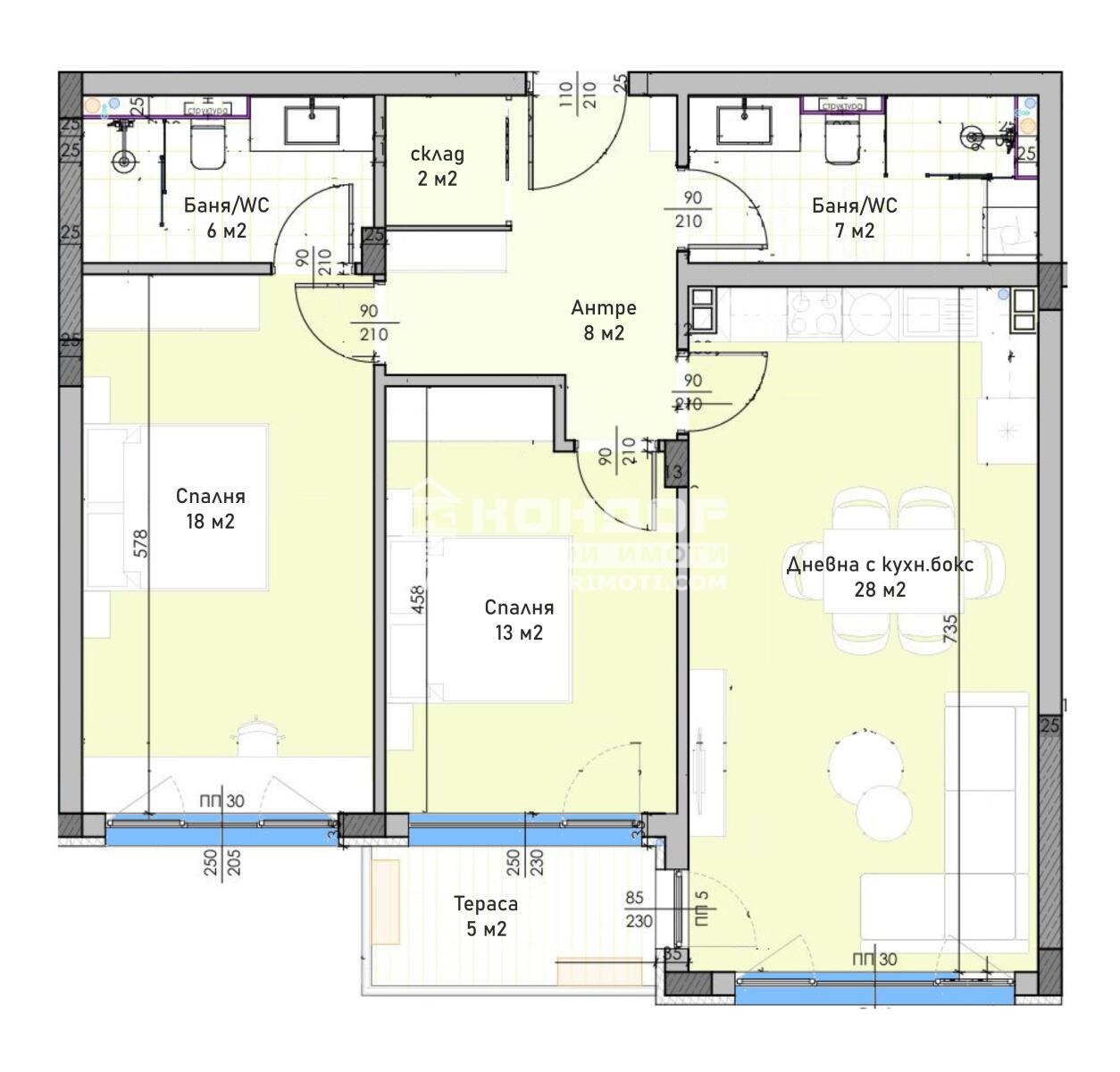 Продава 3-СТАЕН, гр. Пловдив, Остромила, снимка 2 - Апартаменти - 55004844