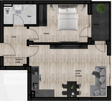 Продава  2-стаен, град Пловдив, Кючук Париж • 84 588 EUR • ID 58832239 — holmes.bg - [1] 
