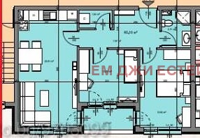 Myytävänä  2 makuuhuonetta Burgas , Dolno Ezerovo , 85 neliömetriä | 27012077