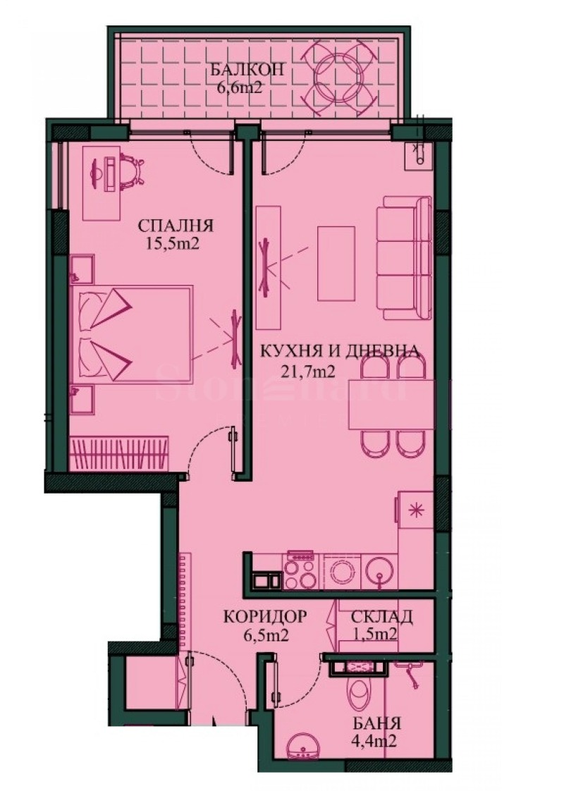 Продава 2-СТАЕН, гр. София, Малинова долина, снимка 2 - Апартаменти - 53119751
