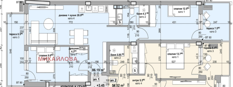 Продава 3-СТАЕН, гр. Стара Загора, Център, снимка 3 - Aпартаменти - 49259709