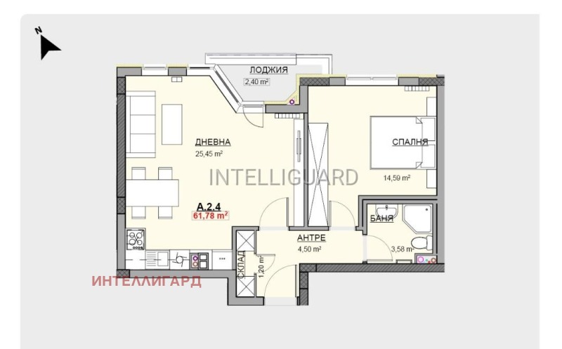 Til salg  1 soveværelse Sofia , Krasno selo , 74 kvm | 48665720 - billede [8]