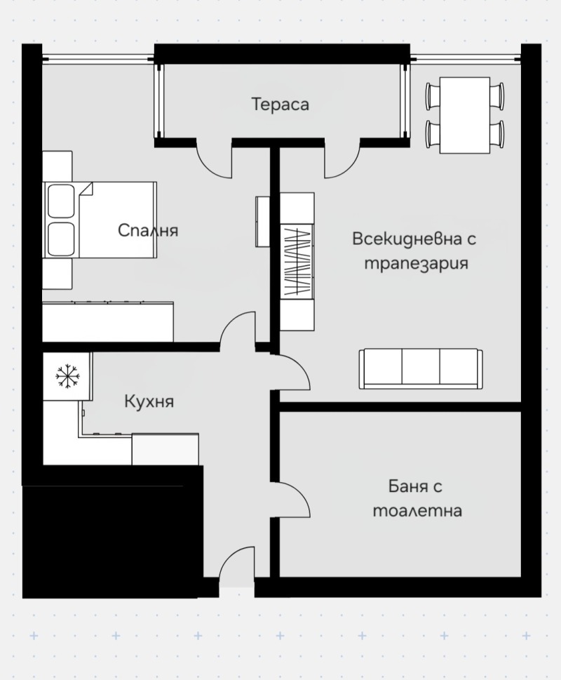 Продава 2-СТАЕН, гр. Бургас, Лазур