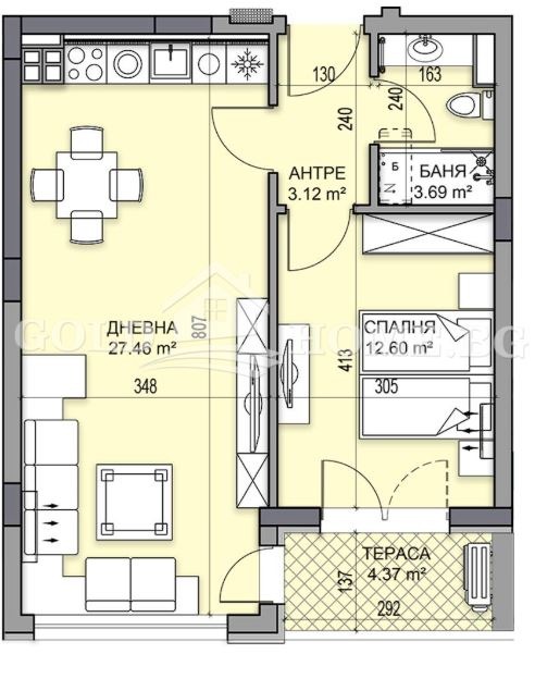 Til salg  1 soveværelse Plovdiv , Gagarin , 78 kvm | 85889158 - billede [3]