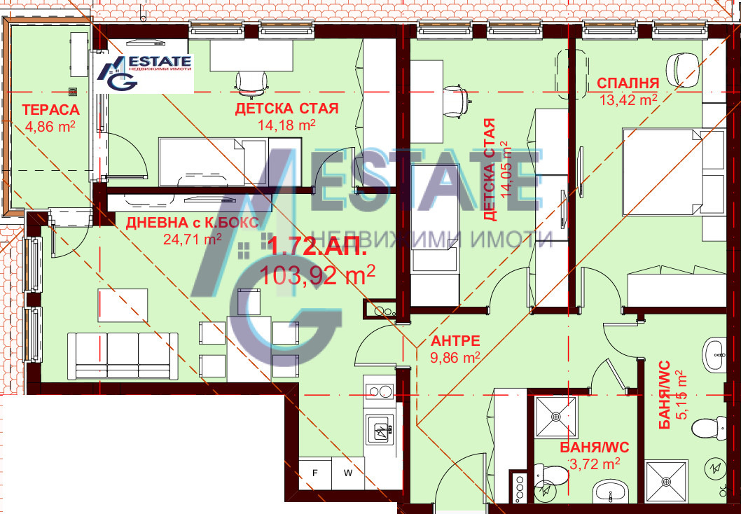 Продава 4-СТАЕН, гр. Свети Влас, област Бургас, снимка 2 - Апартаменти - 53672344