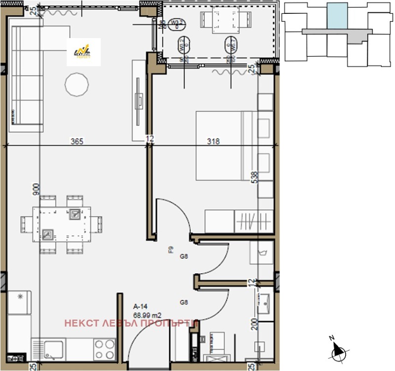 Продава  2-стаен град София , Малинова долина , 75 кв.м | 69686418