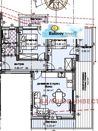 Продаја  2 спаваће собе Варна , Изгрев , 110 м2 | 79786581 - слика [2]