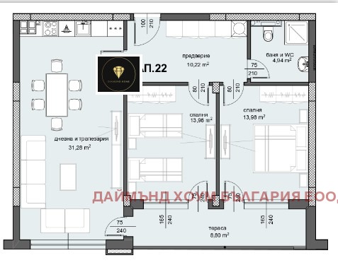 Te koop  2 slaapkamers Plovdiv , Tsentar , 122 m² | 69674143 - afbeelding [2]