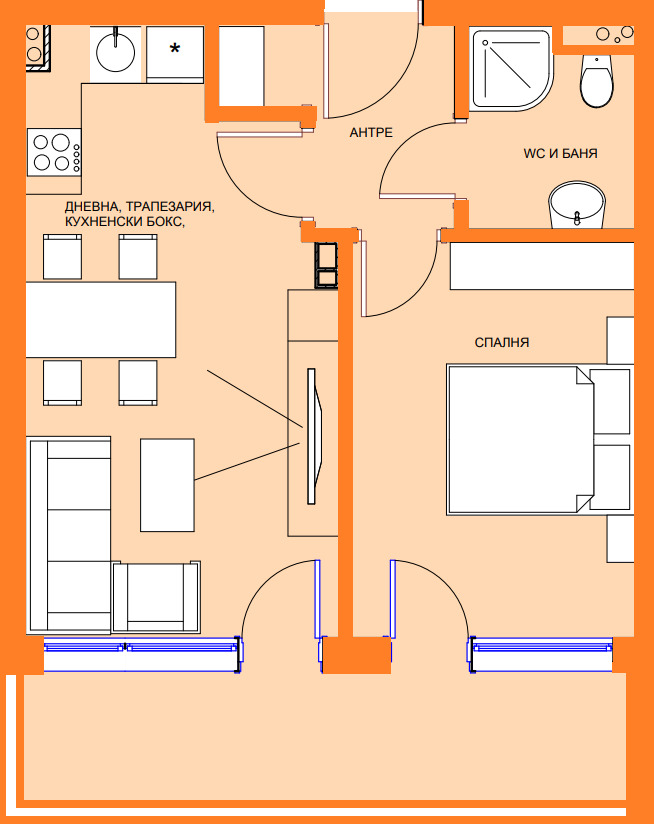 Продава 2-СТАЕН, гр. Поморие, област Бургас, снимка 2 - Aпартаменти - 49226375