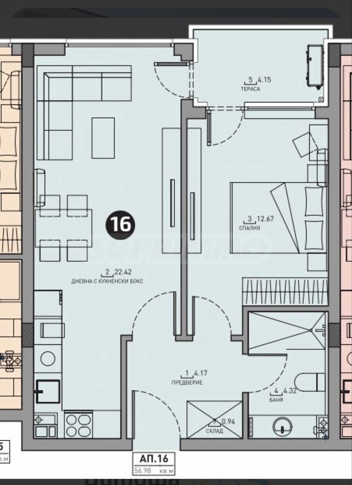 Продава 2-СТАЕН, гр. София, Малинова долина, снимка 5 - Апартаменти - 53541562