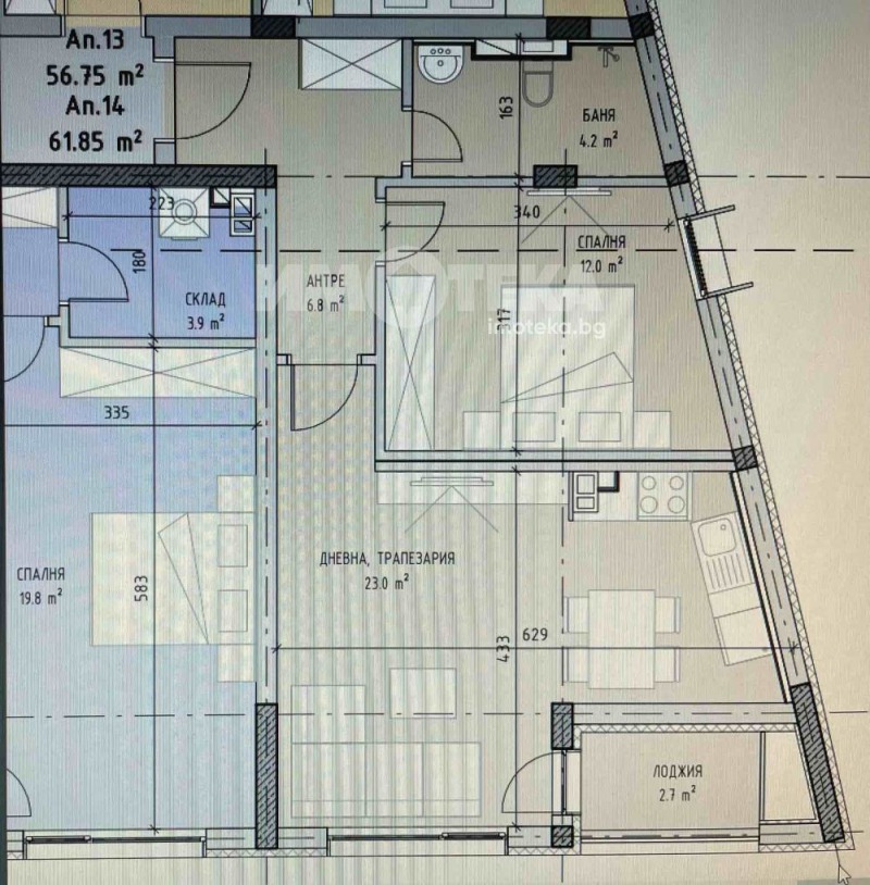 En venta  1 dormitorio Sofia , Malinova dolina , 80 metros cuadrados | 20068377 - imagen [5]