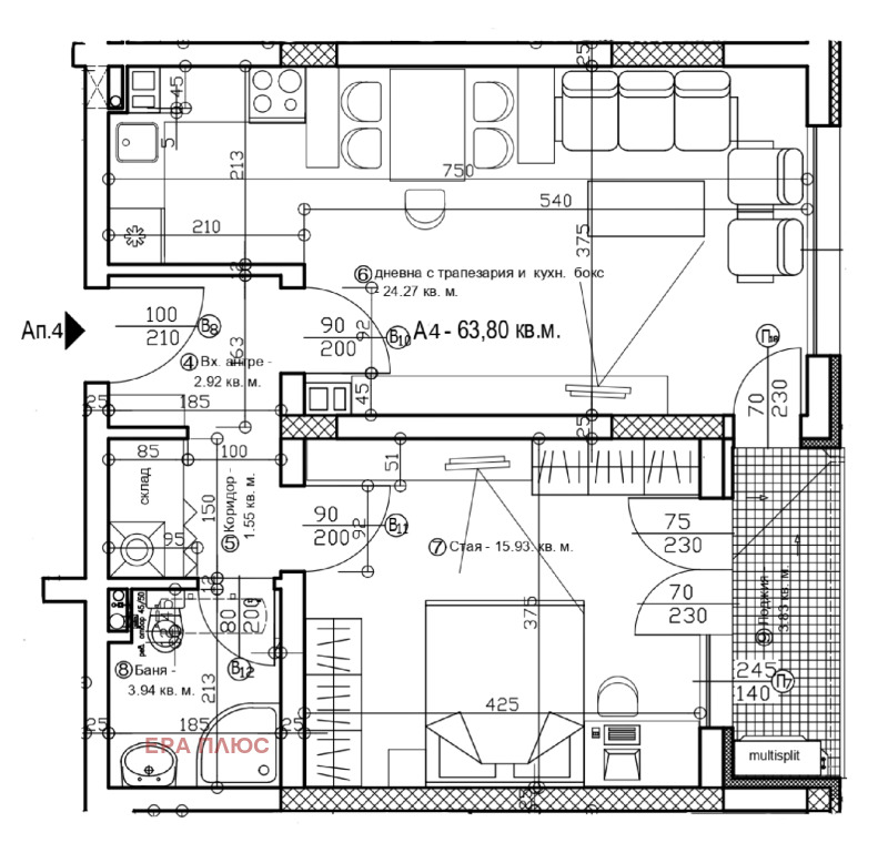 Продава  2-стаен град София , Левски , 76 кв.м | 70609165