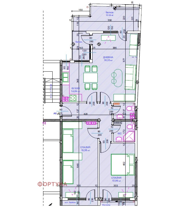 Zu verkaufen  2 Schlafzimmer Ruse , Zentar , 128 qm | 28665377