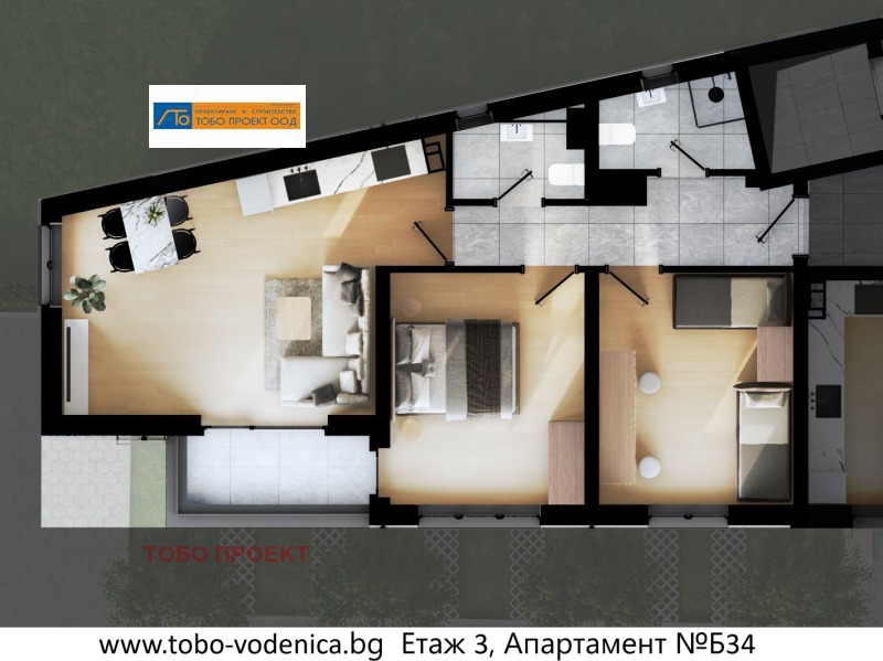 Till salu  2 sovrum Sofia , Drujba 2 , 100 kvm | 17623979 - bild [2]