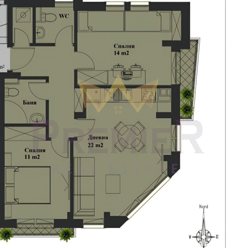 Продава 3-СТАЕН в град София, Банишора - 93 кв.м / 270 000 € » 528 074.10 лв., ИМОТИ ПРЕМИЕР