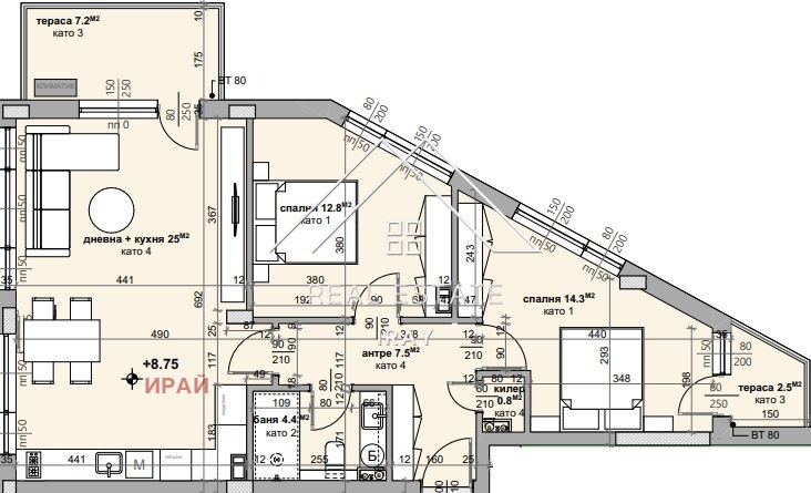 Продава 3-СТАЕН, гр. Стара Загора, Аязмото, снимка 2 - Aпартаменти - 48301639