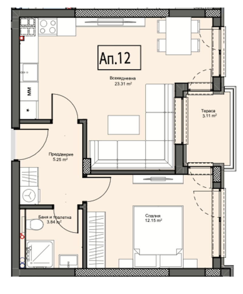 Продава 2-СТАЕН, гр. Пловдив, Христо Смирненски, снимка 2 - Aпартаменти - 49284341