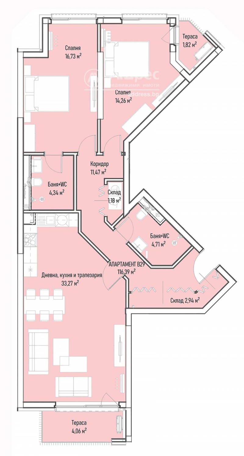 Satılık  2 yatak odası Sofia , Mladost 4 , 149 metrekare | 82036326 - görüntü [4]