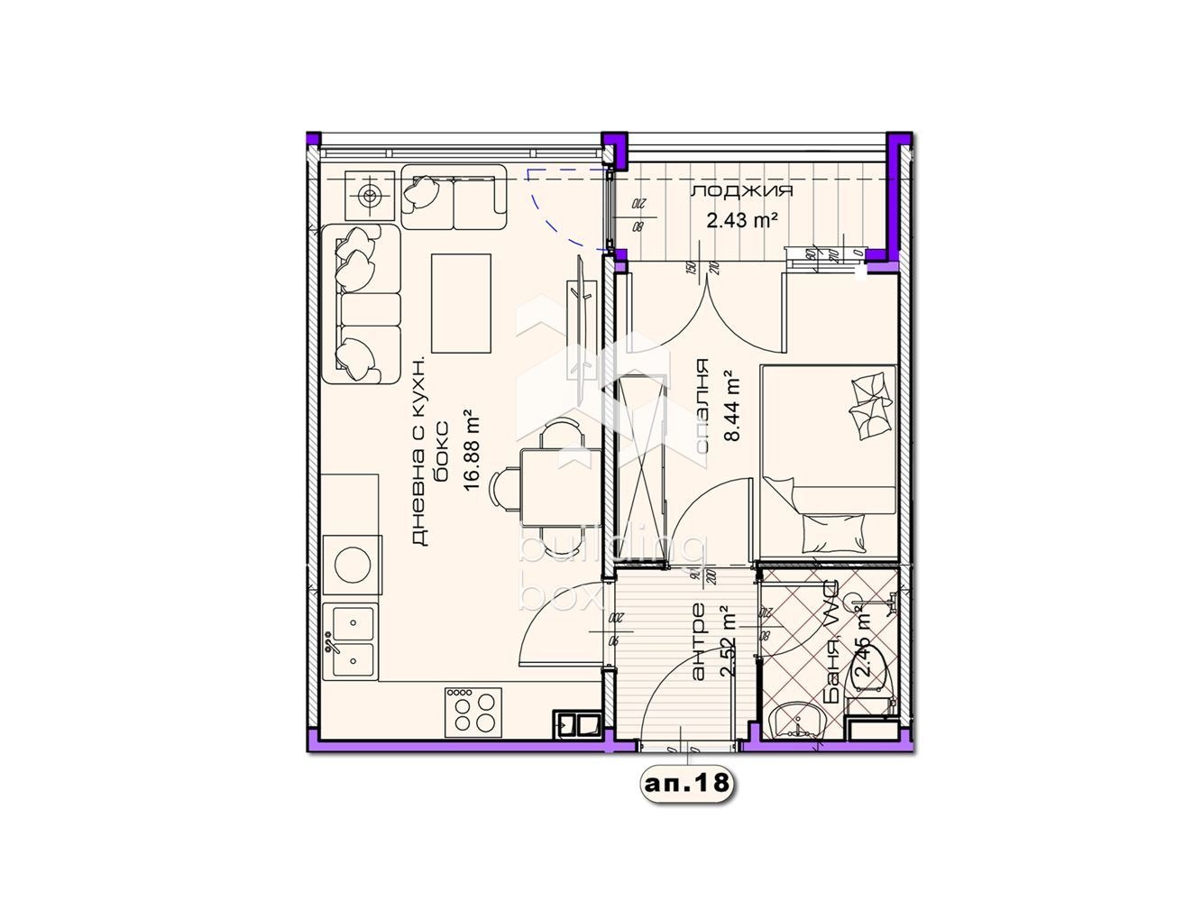 Продава 2-СТАЕН, гр. Шумен, Добруджански, снимка 2 - Апартаменти - 54027961
