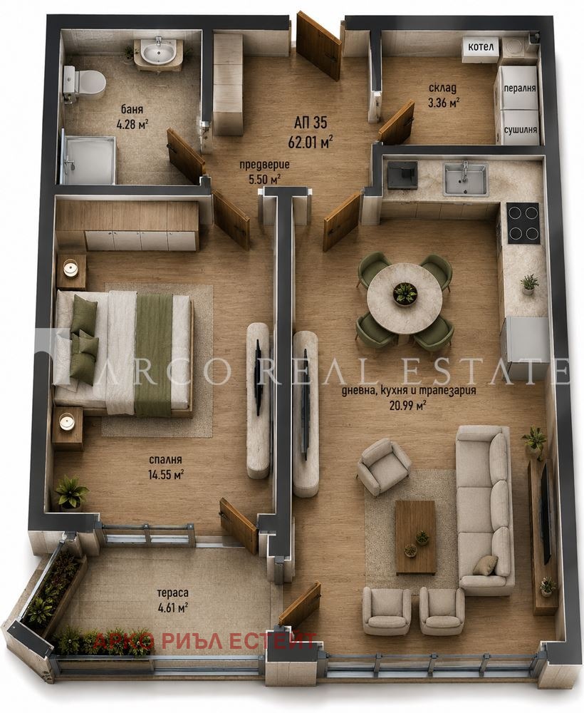 Продава 2-СТАЕН, гр. София, Малинова долина, снимка 4 - Апартаменти - 54815309