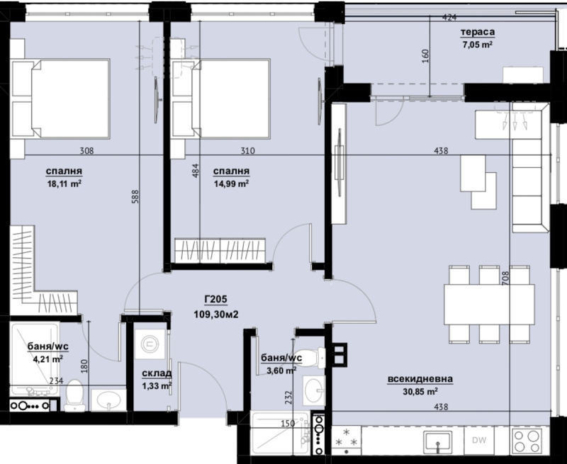 Продава 3-СТАЕН, гр. Бургас, Изгрев, снимка 1 - Aпартаменти - 47952928