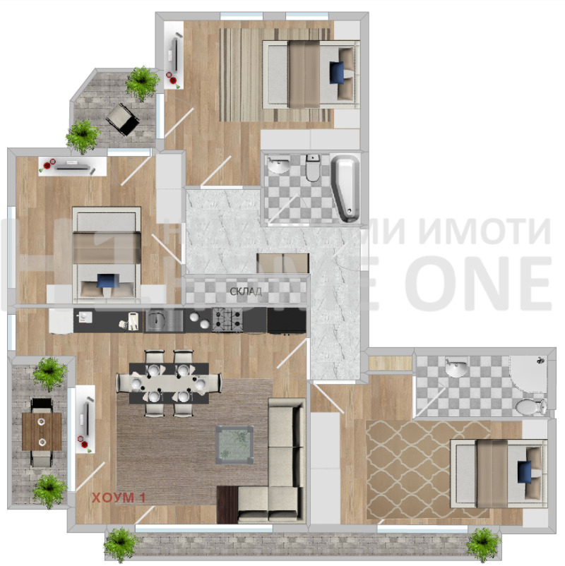Продается  3 спальни София , Кръстова вада , 136 кв.м | 73798814