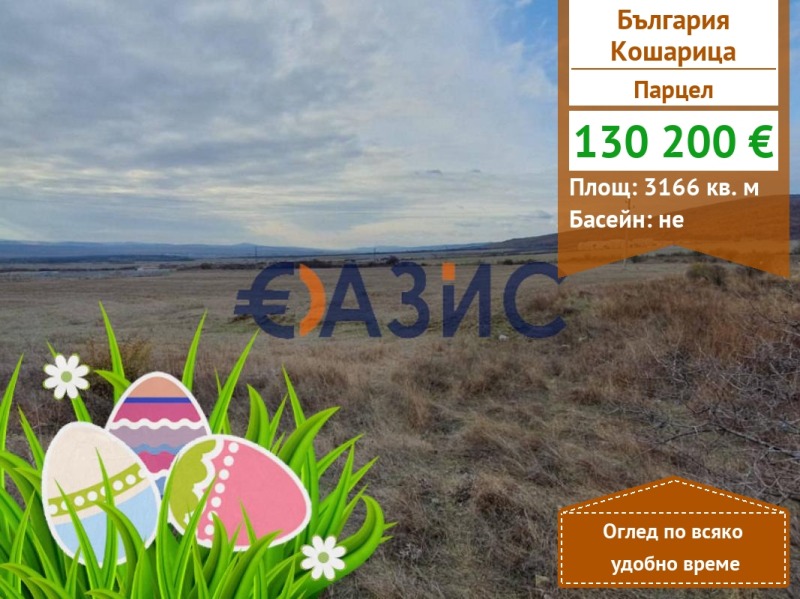 Продава  Парцел област Бургас , с. Кошарица , 3166 кв.м | 85061186