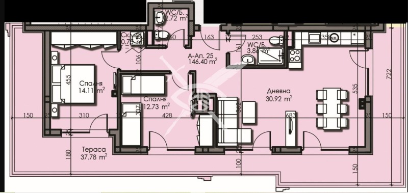 Продава 3-СТАЕН, гр. Бургас, Изгрев, снимка 2 - Aпартаменти - 48306383