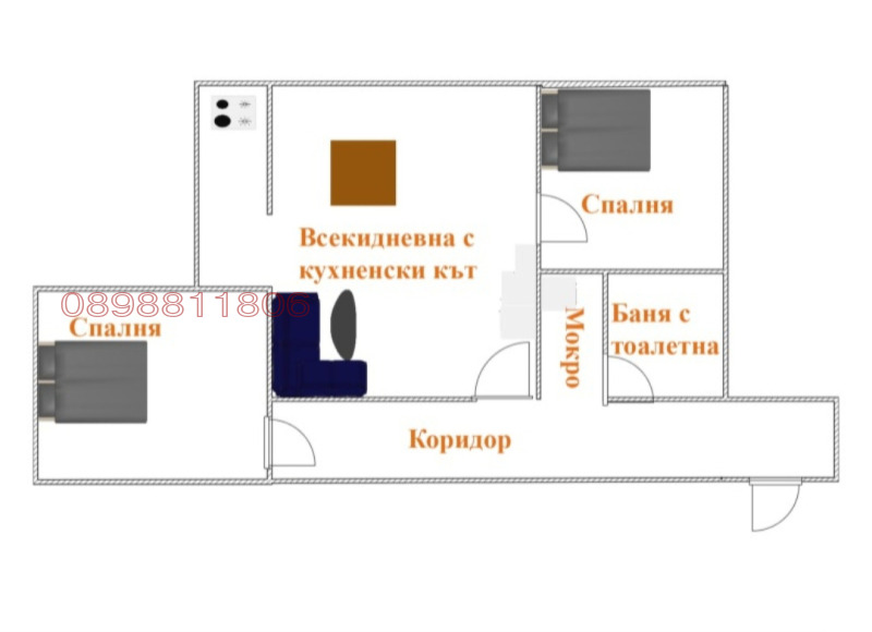 Na sprzedaż  2 sypialnie Plowdiw , Trakija , 60 mkw | 68236558 - obraz [16]