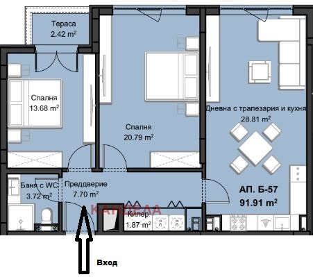 Продава 3-СТАЕН, гр. Пловдив, Христо Смирненски, снимка 4 - Aпартаменти - 46679431