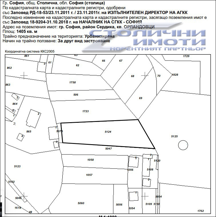 Продаја  Плот Софија , Орландовци , 1405 м2 | 89422232 - слика [5]