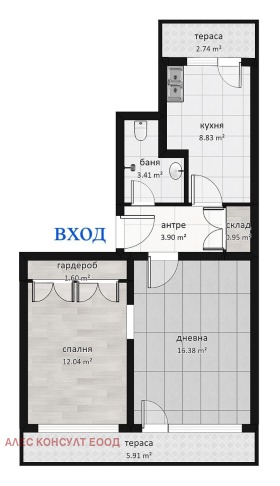 1 hálószoba Banisora, Sofia 11