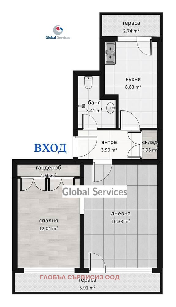 In vendita  1 camera da letto Sofia , Banishora , 70 mq | 99017483