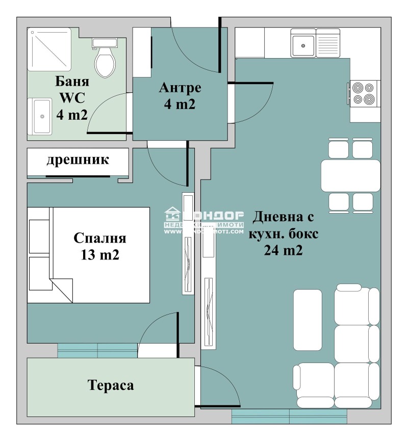 Продава 2-СТАЕН, гр. Пловдив, Тракия, снимка 15 - Апартаменти - 53082671