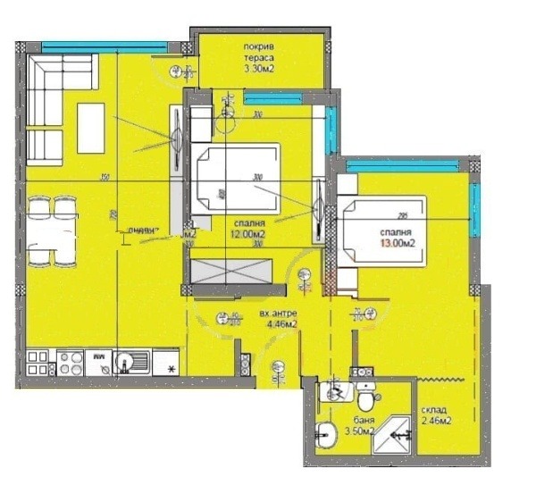 Na sprzedaż  2 sypialnie Plowdiw , Ostromila , 90 mkw | 12672620 - obraz [6]