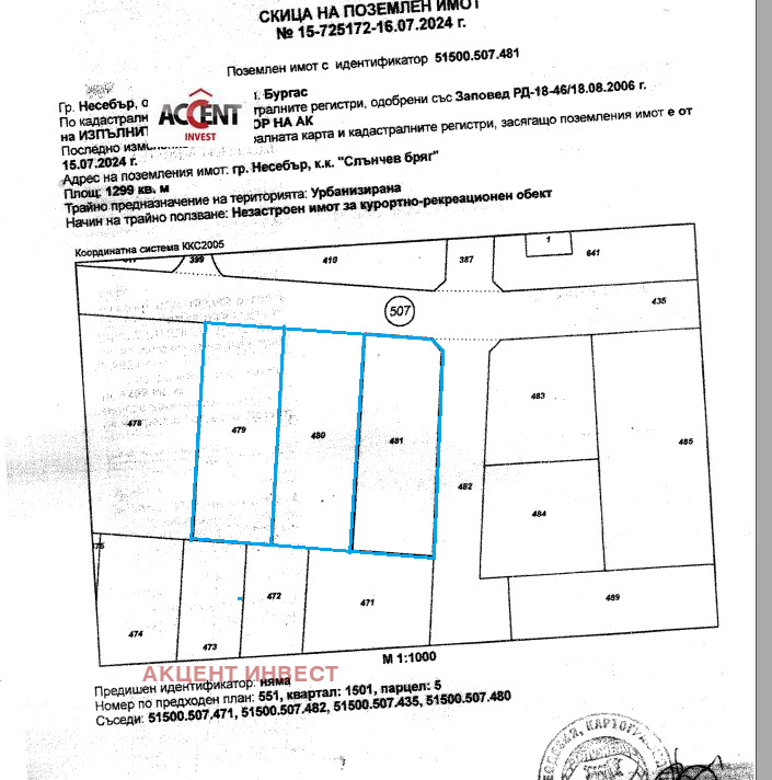 Продава ПАРЦЕЛ, к.к. Слънчев бряг, област Бургас, снимка 2 - Парцели - 52685700