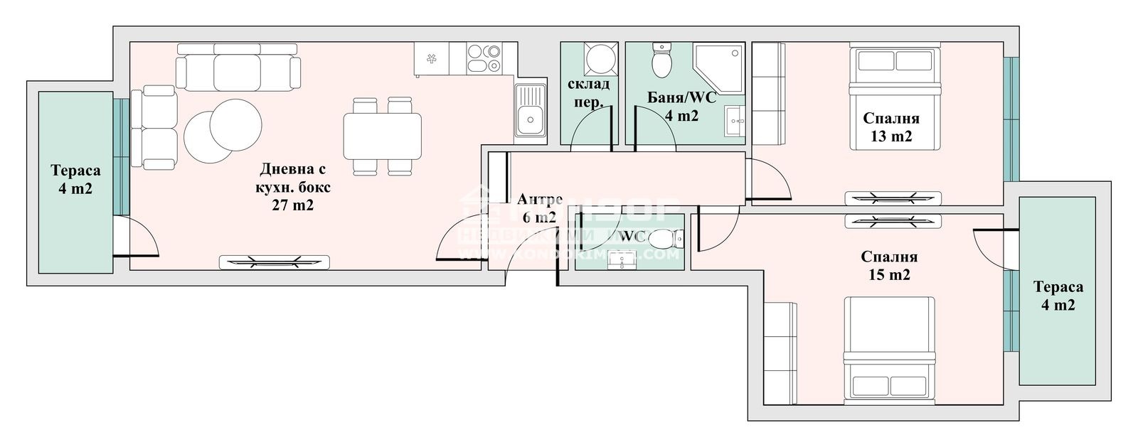 Продава 3-СТАЕН, гр. Пловдив, Тракия, снимка 2 - Апартаменти - 49952956