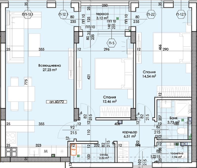 À vendre  2 chambres Plovdiv , Trakiya , 100 m² | 54051166