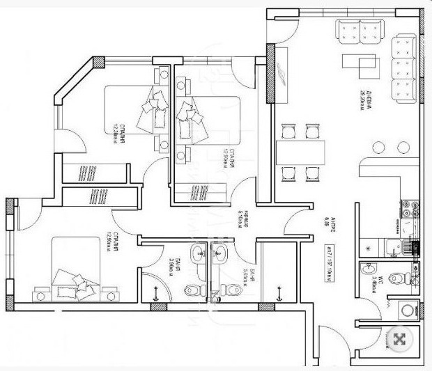In vendita  3 camere da letto Sofia , Karpuzitsa , 163 mq | 93618595