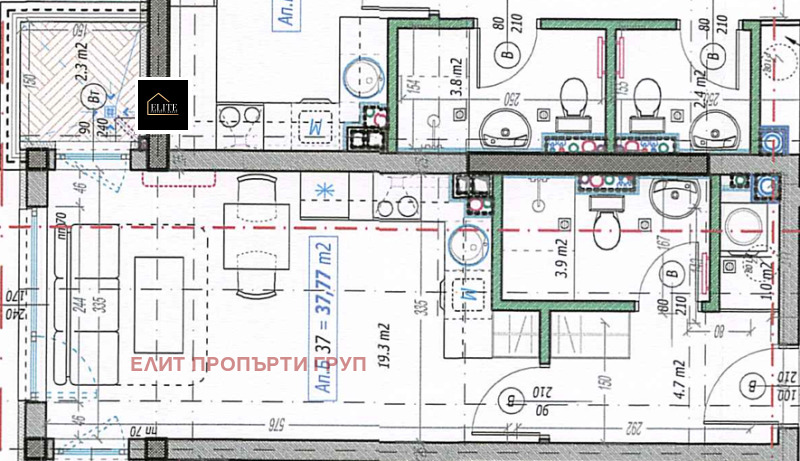 Продава  1-стаен град София , Малинова долина , 46 кв.м | 82716609 - изображение [2]