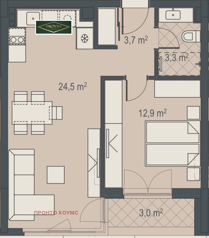 Продава 2-СТАЕН в град София, Овча купел - 64 кв.м / 151 000 € » 295 330.33 лв., ПРОНТО ХОУМС