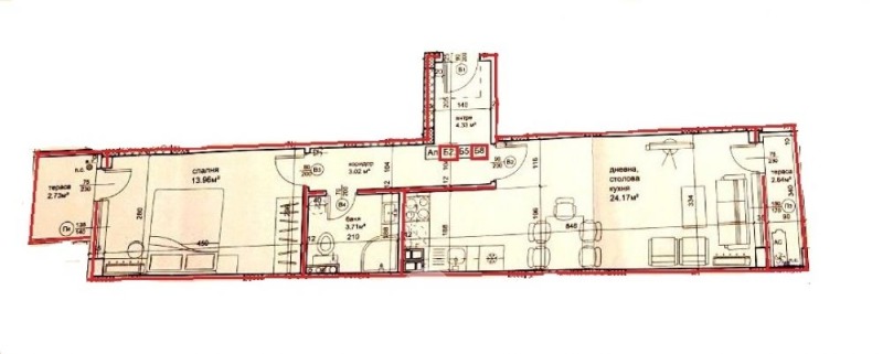 Продаја  1 спаваћа соба Пловдив , Христо Смирненски , 81 м2 | 43664893 - слика [2]