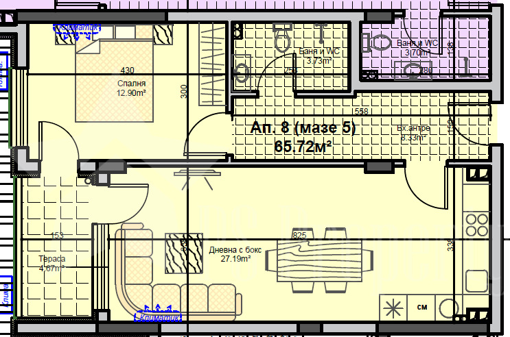 Продава  2-стаен град Стара Загора , Железник - център , 82 кв.м | 52618939 - изображение [5]