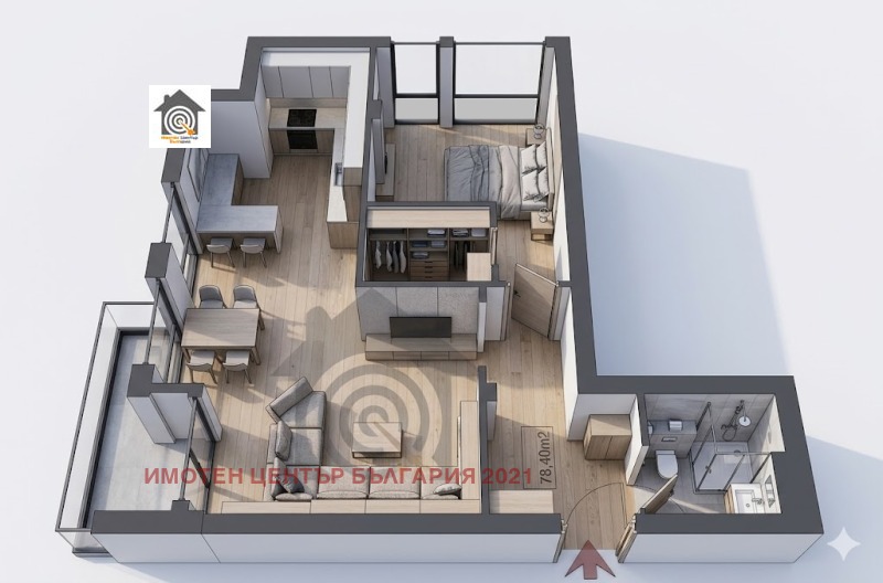 Продава 2-СТАЕН в град София, Люлин 6 - 78 кв.м / 179 400 € » 350 875.90 лв., ИМОТЕН ЦЕНТЪР БЪЛГАРИЯ 2021