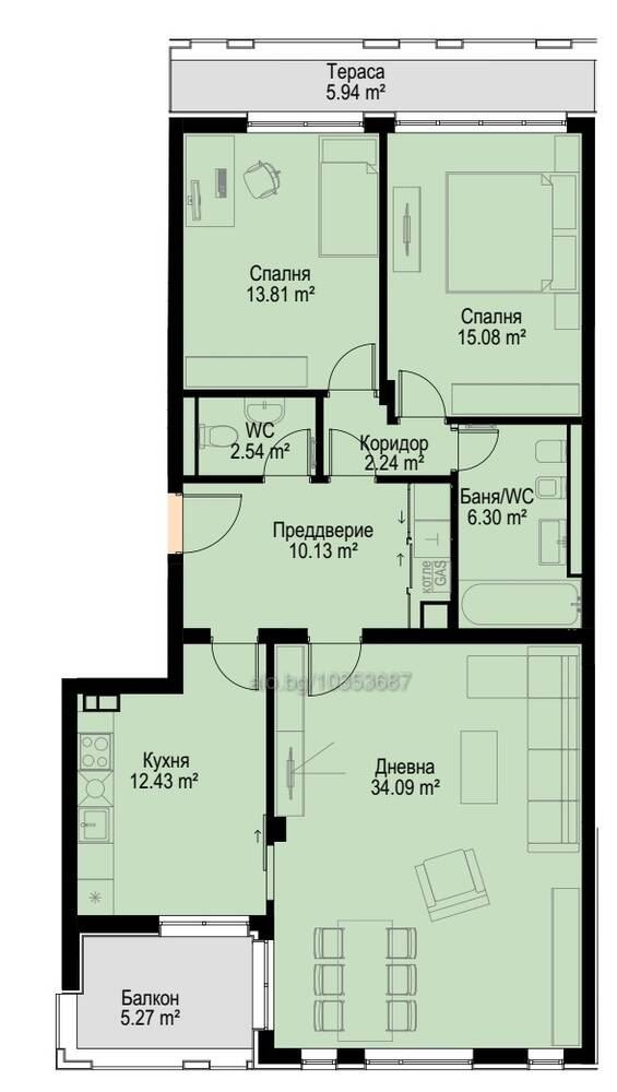 Satılık  2 yatak odası Sofia , Boyana , 152 metrekare | 52012186 - görüntü [6]