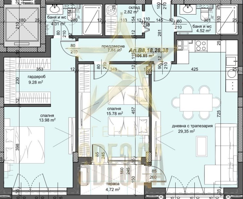 Продава 3-СТАЕН, гр. Пловдив, Тракия